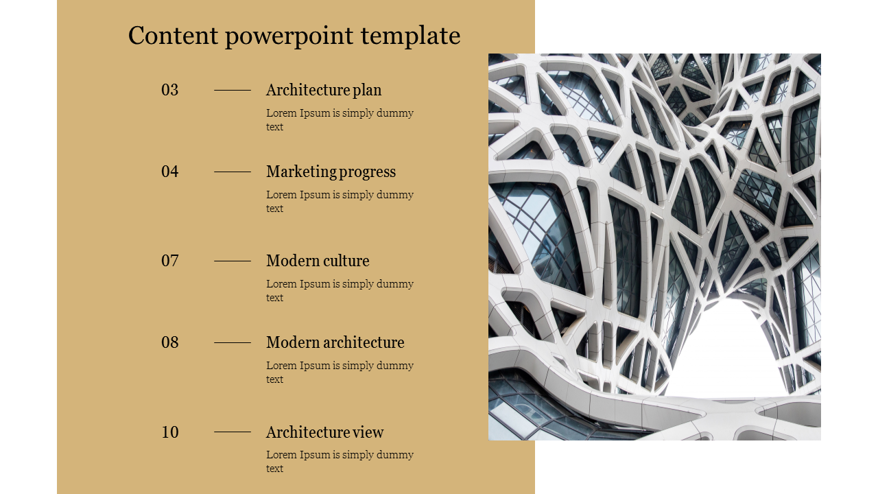 Customized Content PowerPoint Template Slide Designs